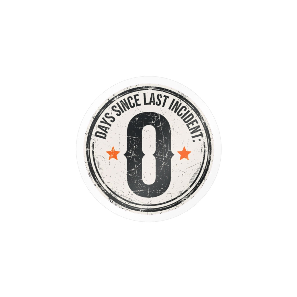 Days Since Last Incident Hard Hat Sticker