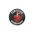Certified Button Pusher - Funny Hard Hat Sticker
