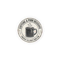 Caffeine and Poor Decisions Hard Hat Sticker