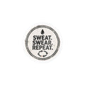 Sweat Swear Repeat Hard Hat Sticker